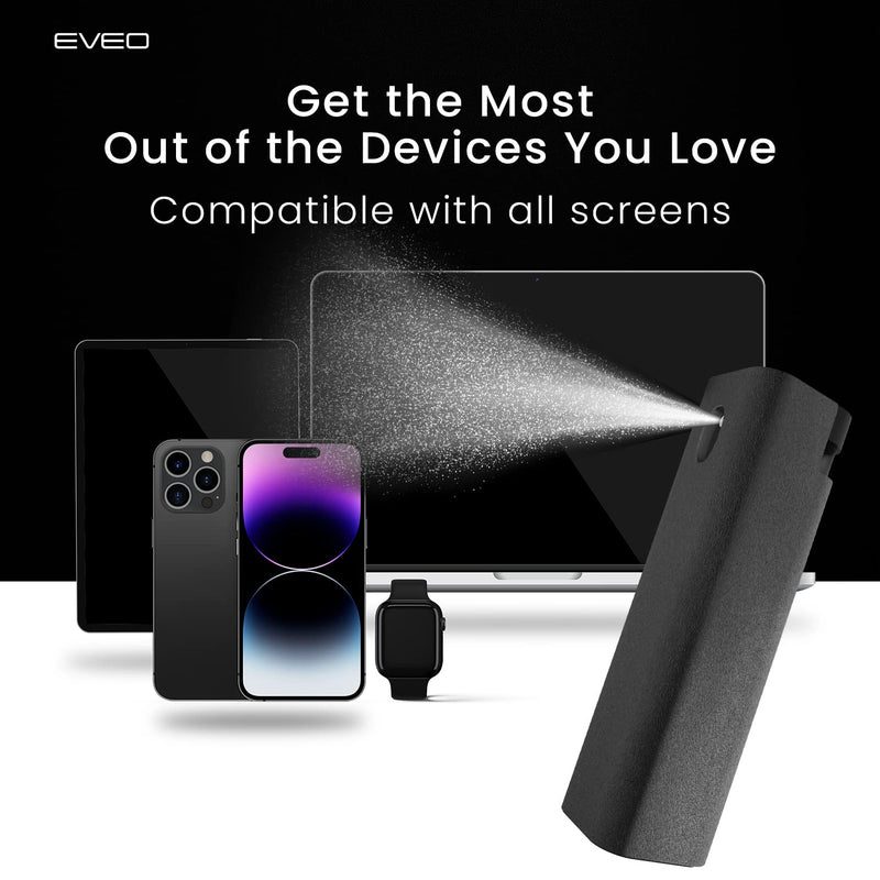 [AUSTRALIA] - Screen Cleaner Spray and Wipe by EVEO - Computer Screen Cleaner, Laptop Screen Cleaner, Car Screen Cleaner, iPad Screen Cleaner, iPhone 2in1 Touchscreen Mist Cleaner - 2 Pack (Grey & Rose Gold) Grey & Rose Gold 