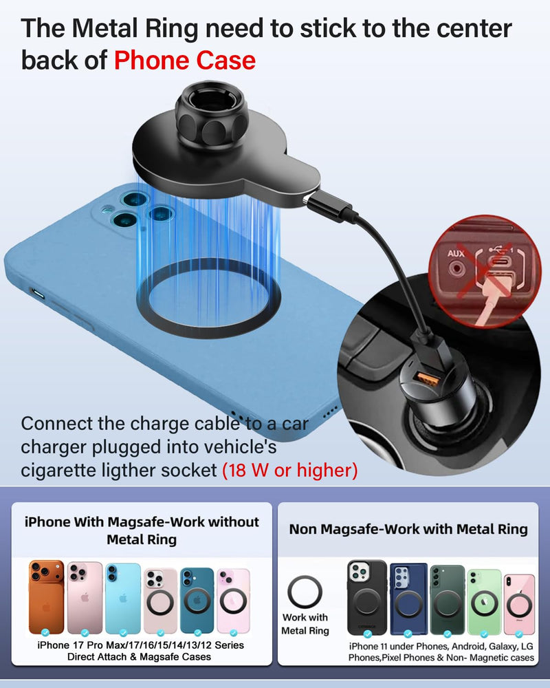 PZK Car Phone Holder for 2023-2025 BMW 3 Series /2024 2025 BMW 4 Series | 14.9-Inch Screen Magnetic 15W Fast Charger Magsafe Car Phone Mount 360° Rotaion With Sunglasses Storage Box Hands-Free Magsafe+ Wireless Charger