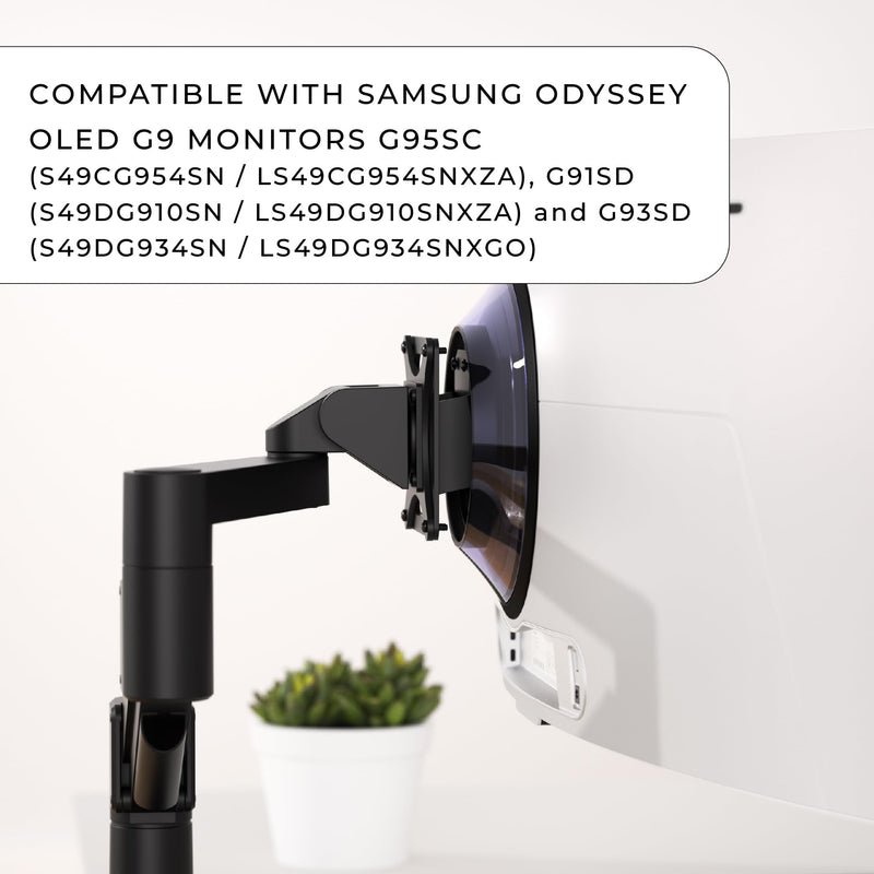 HumanCentric VESA Mount Adapter for Samsung Odyssey OLED G9 Monitors | Fits G95SC, G91SD, G93SD, Odyssey G9 49-inch, Mount on VESA Monitor Arm, 100x100mm VESA Pattern
