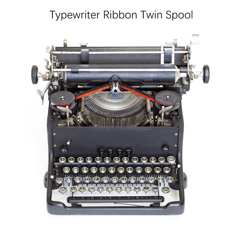 [AUSTRALIA] - 4 Pairs Universal Typewriter Ribbon Twin Spool Replacement Compatible with Most Typewriter (Black-Red,Black) 4 Pair 