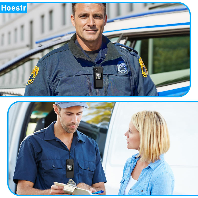 128GB Body Camera, Wearable HD Body Cam with 180° Rotatable Lens and Upgraded Back Clip, Body Camera with Audio and Video Recording for Law Enforcement, Delivery, Indoor