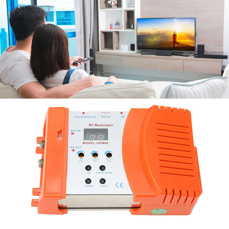 RF Modulator HDMI Modulator for PAL NTSC Format, AV to RF Coaxial Converter, w/Antenna in/Out & Channel Switch, HDMI to RF, for Home TV, HDTV Tuner, Game Console PS3 AC 90‑240V