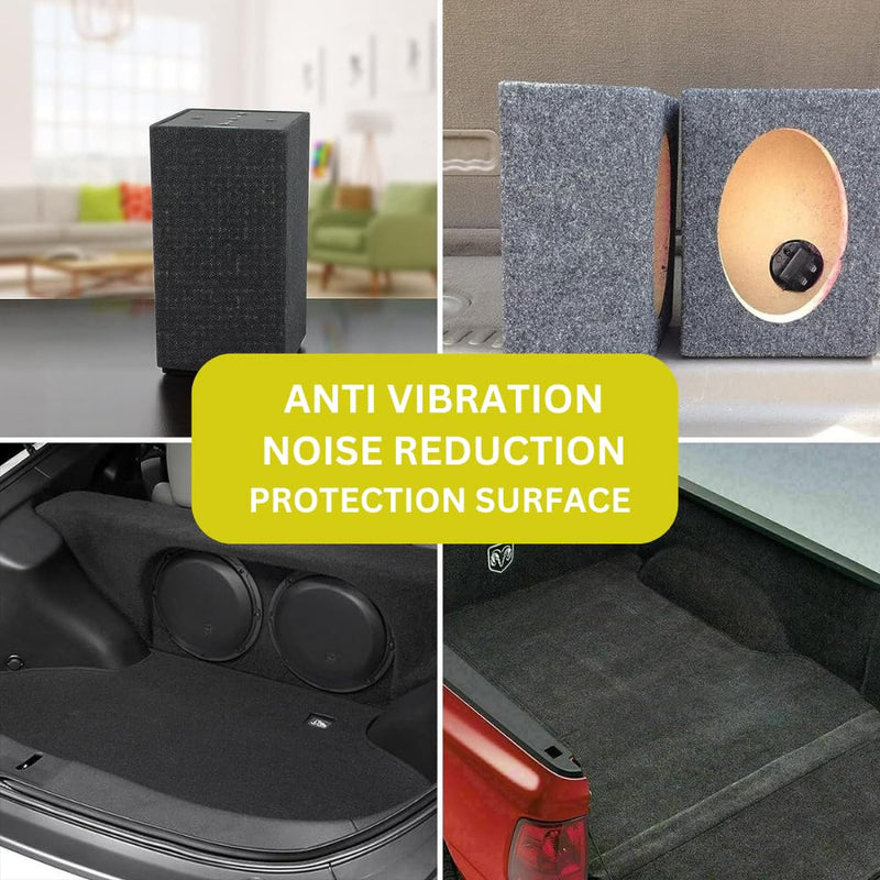 [AUSTRALIA] - 40" x 40" Speaker Box Carpet Car Sub Woofer Trunk Liner Felt Black Fabric for RV, Boat, Truck, Automotive Interior, Marine, Home Floor (Grey) 40" x 40" GREY 