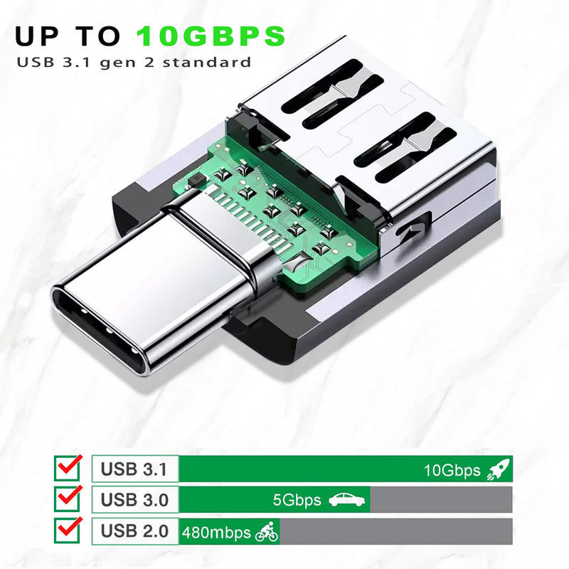 USB C to USB Adapter 3.1 Gen 2, 10Gbps USB to USB C Adapter, USB-C Male to UAB 3.0 A Female USB 3.2 Type C OTG Converter for MacBook pro Laptop PC iMac iPad air