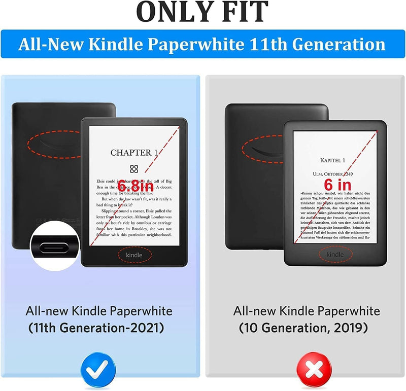 Clear Case for All-New Kindle Paperwhite 11th Gen 2021 & Signature Edition(6.8") - Lightweight, Scratch-Proof Silicone Back Cover, Clear ***A-Clear