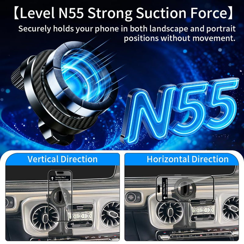 Car Phone Holder Mount for Mercedes Benz G-Class 2025 2026 Accessories | Magnetic Cellphone Stand, Cell Phones Navigation Charging Screen Cradles,Double 360°Rotation,for Magsafe Magnet Accessory