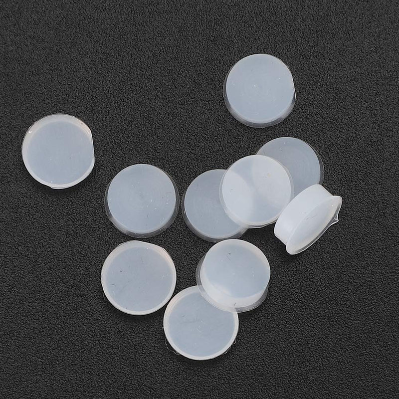 [AUSTRALIA] - Flute Key Cover, 7x2.5mm Flutes Repair Part, 10Pcs Soft Rubber Open Hole Plug Flutes Repair Parts Musical Instrument Accessories for Most Types of Flute(Transparent) 