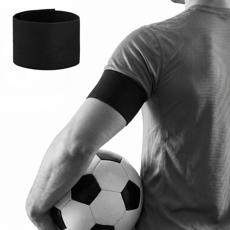 4Pcs 13.58x2.76in Arm Band Soccer Armband Black Elastic Exercise Armband Mourning Bands Elastic Adjustable Armbands for Volleyball Basketball Team Funerals, Memorial, Condolence