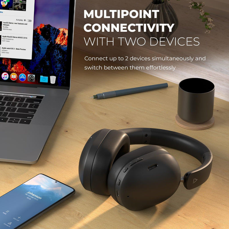 Creative Zen Hybrid Gen 2 Overear Wireless ANC Headphones, 75hr Battery | ANC Headphones, 75 Hours Battery, Wireless, Comfortable, Lightweight, Noise Cancellation
