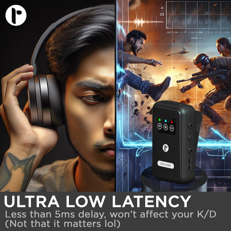 AirLink V2 - Wireless IEM 2.4 GHz Adapter with In Ear Monitor System, Automatic Pairing, Lossless Audio, 165ft Range, 12-Hour Battery Life, and Ultra-Low 5ms Latency - Perfect for Free Movement and Professional Use RL-IEM-W1