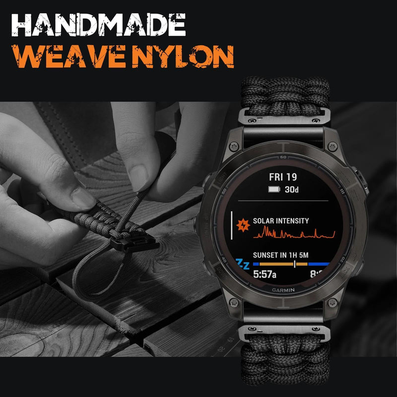 Bandletic Nylon Bands Compatible with Garmin Watch 22mm
