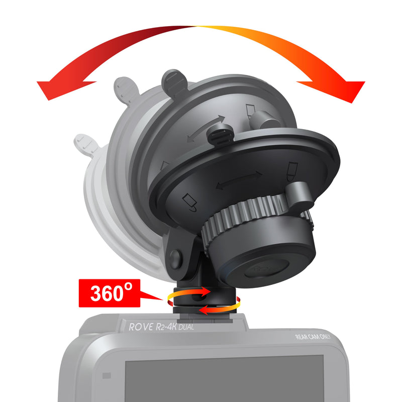 [AUSTRALIA] - ROVE Suction Cup Mount for R2-4K, R2-4K PRO and R2-4K Dual Dash Cam Models 