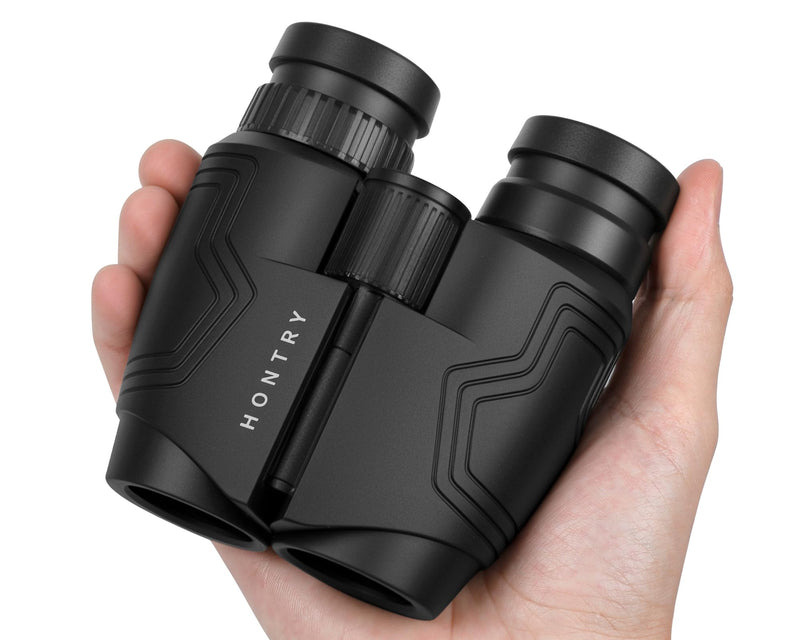 Hontry Travel Binoculars for Adults and Kids, Easy-Focus and Image Stabilization with Close Focus (Black,12x25) Black 12.0 x 25.0 Millimeters