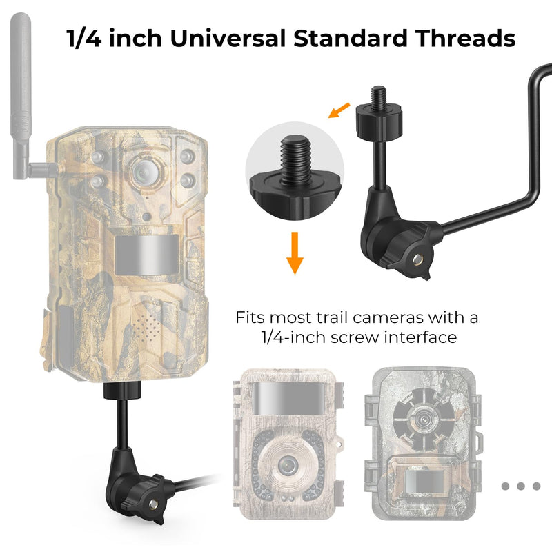 K&F Concept 2 Pack Trail Camera Holders, 360° Adjustable Game Camera Tree Mount