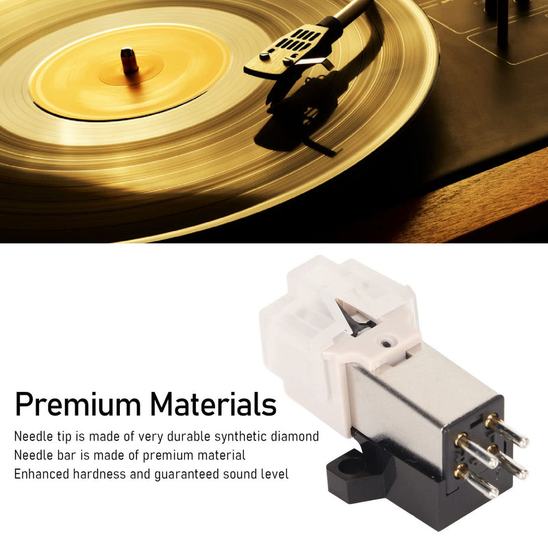 AT-3600L Magnetic Cartridge, Magnetic Cartridge with Needle, High Accuracy Replacement Magnet Turntable Cartridge for Turntable Record Player