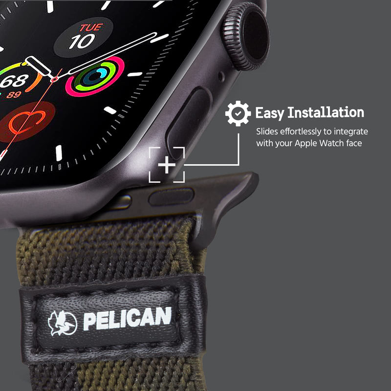 Case-Mate Pelican - Protector Series - Watch Band for Apple Watch Series 1/2/3/4/5-38-40mm - Camo Green (PP043404) 38-40mm