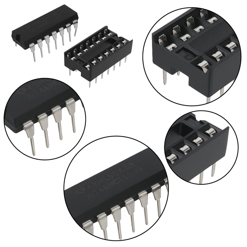 [AUSTRALIA] - Be In Your Mind 5 Sets SN74AHCT125N Quad-Bus Buffer Chips with Three States and Sockets for Buffering Digital Circuits 