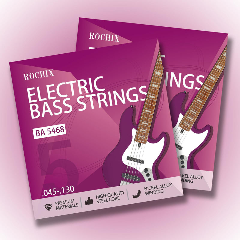 Professional 5-String Electric Bass Guitar Strings - BA 5468 Set | Steel Core with Nickel Alloy Winding | Premium Quality for Pro Players BA 5468 5-strings set