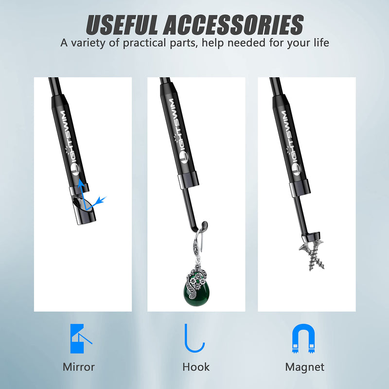 1920P Endoscope Snake Inspection Camera, Lightswim Type C Borescope, Scope Camera with 8 LED Lights for Android and iOS Smartphone, iPhone, iPad, Samsung (16.5 FT/5M) TENG-W400-ONE