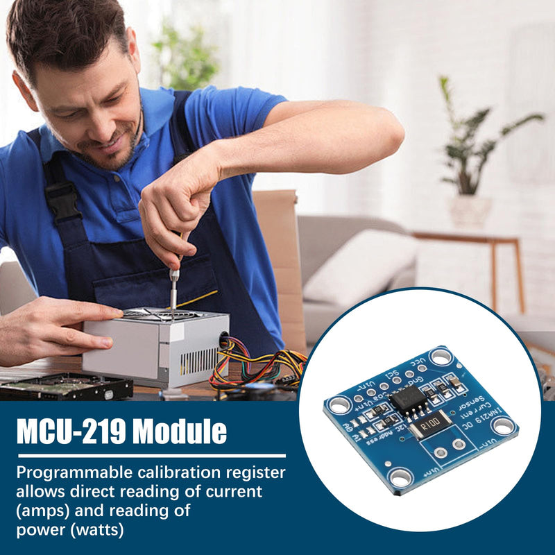 INA219 I2C Sensor Module Binghe 3 Pieces INA219 Zero Point Drift Bidirectional Current Monitoring Sensor Module CJMCU-219 Bidirectional Current Monitoring Sensor I2C Interface Compatible with Arduino