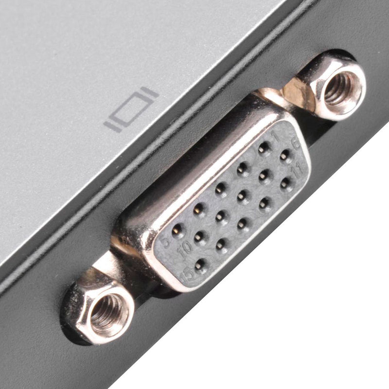 SilverStone Technology USB 3.1 Type-C to USB Type-A, Type-C X 1(Charging Port) and VGA Connector Adapter (EP06C)