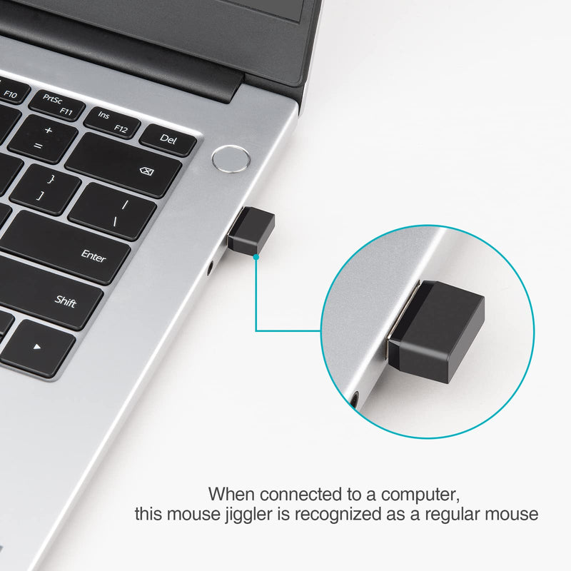 Mouse Jiggler,Undetectable Mouse Mover Jiggler Automatic Mouse Mover Wiggler USB Port for Computer Laptop,Simulate Mouse Movement to Keep Computer Awaking,Plug and Play 1 PCS