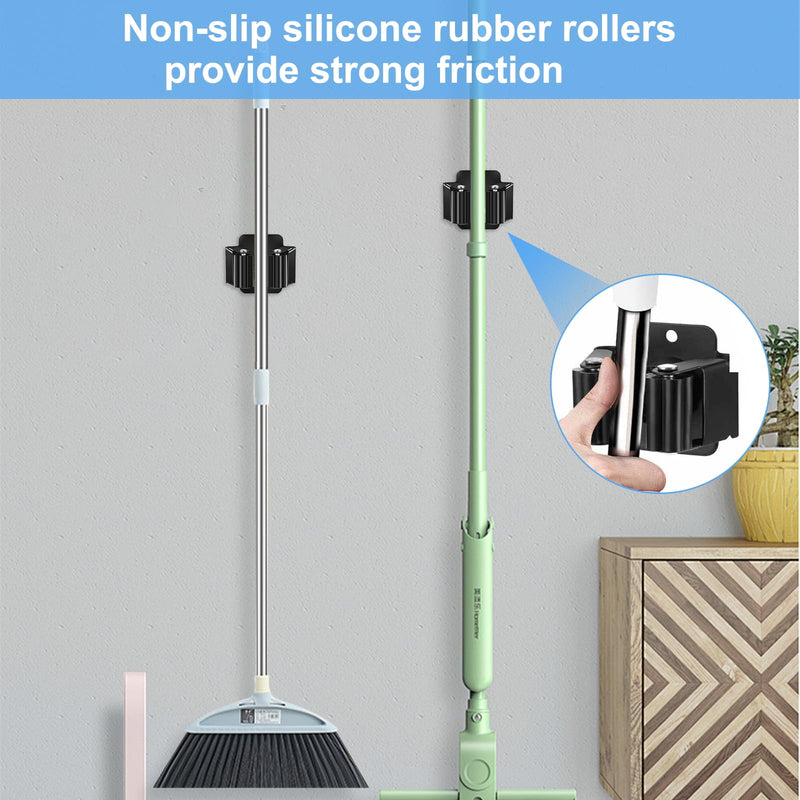 gaoduanluoluo 6/12 Piece Tool Holder Set, Broom Holder Wall, Garden Tool Holder, Tool Holder for Kitchen, Home, Bathroom, Garage (6)