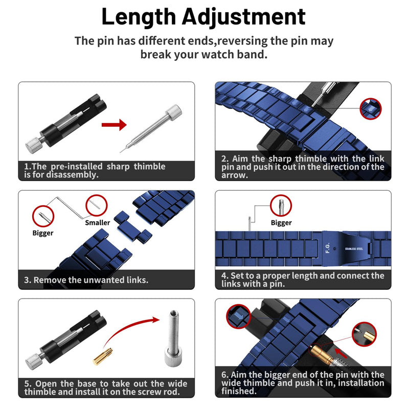 Fullmosa Compatible Stainless Steel Apple Watch Band 41mm/40mm/38mm Blue with Case & Compatible Metal Apple Watch Band with case 41mm/40mm/38mm, Black&Gold