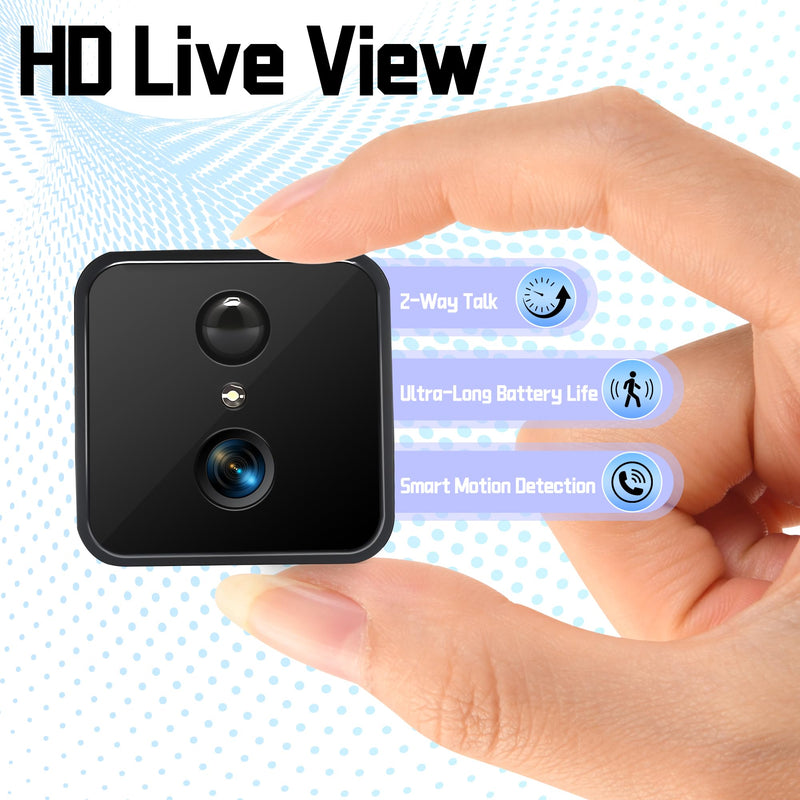 Spy Camera - 2K Hidden Camera with Long Battery Life & AI Motion Detection, Wireless Small Cameras Hidden with Mic and Speaker for Home, No SD Card Support