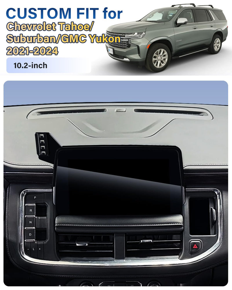 SKYLOTEC Magnetic Charger Phone Mount for Chevy Tahoe/Suburban 2021-2024 | 10.2-Inch Screen, for MagSafe iPhone 15W Wireless Charger Car Cell Phone Mount, for GMC Yukon Screen Accessories Magnetic Wireless Charger Tahoe 2021-2024 (10.2 inch screen)