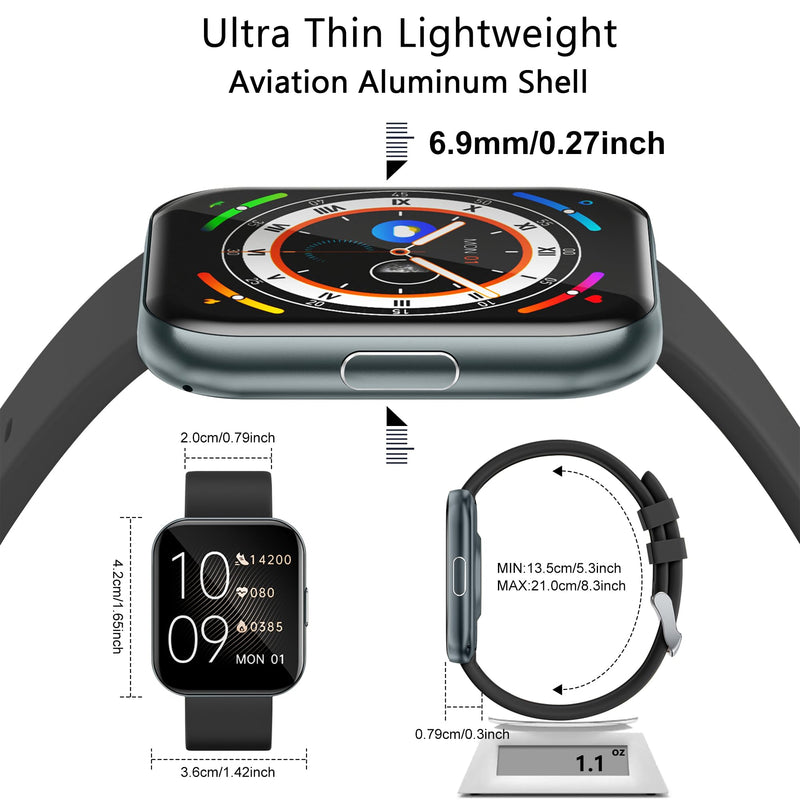 Ultra-Thin Aluminum Smart Watches for Wome (E-Gray) E-Gray