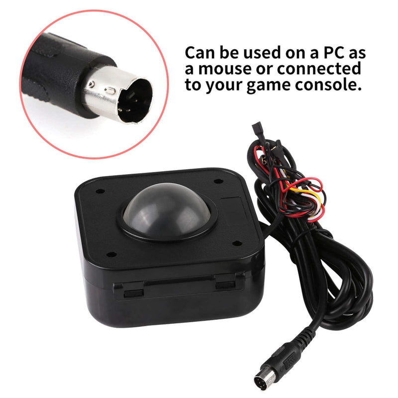 KIMISS Illuminated 4.5cm Round LED Trackball PS/2 PCB Connector for Ade