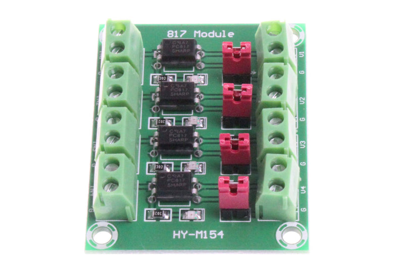 NOYITO PC817 4-Channel Optocoupler Isolation Board Voltage Converter Adapter Module 3.6-30V Driver Photoelectric Isolated Module