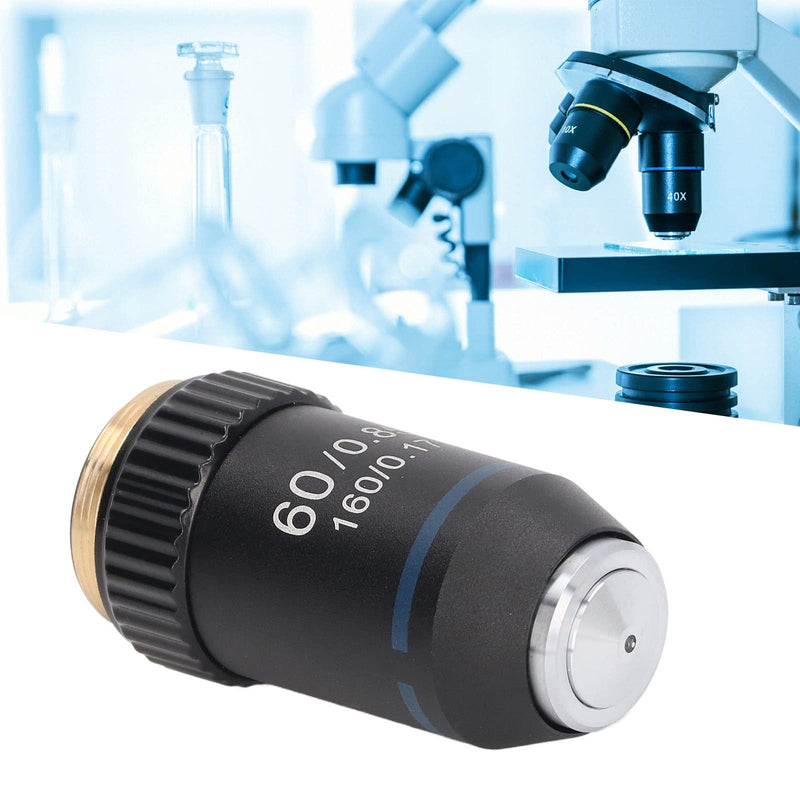 [AUSTRALIA] - Garosa 60X Achromatic Microscope Objective Lens High Light Transmittance 20.2mm Interface 45mm Parfocal Distance Brass for Biology Applications 