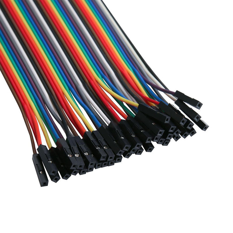 Leloco Dupont Jumper Cable Set 160 Pieces, Female-Female, Cable Jumper Jumpers 28AWG 10/20/30/40 cm, Multicoloured Jumper Wire with Dupont Connector for Arduino, Raspberry Pi & Electronics Projects BB