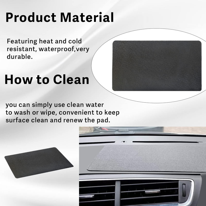 Car Dashboard Anti-Slip Rubber Pad, Multifunctional 10.6 x 5.9 Universal Non-Slip Car Magic Dashboard Gel Latex Pad for Cell Phones, Sunglasses, Keys, Coins and More Use (Black/Car Texture) wenlu