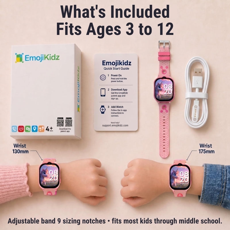 Smart Watch for Kids With GPS Tracker, Video & Audio Call, SOS Alerts, HD Camera, School Mode, Parental Control, Kids Smart Watch With Preinstalled SIM Card, Safe Phone Watch for Boys & Girls (Pink) Pink