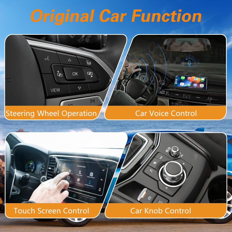 FUSCH Wired Carplay and Android Auto Retrofit Kit Media Hub Fits to MZD Connect System Compatible with Mazda 2/3/6/CX3/CX5/CX9/MX5 2014-2020 Replace#TK78-66-9U0C 00008FZ34 K1414（NEW P2 Version）