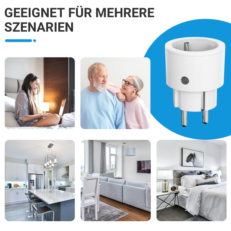 SURNICE Sockets with Remote Control, 10 A/2300 W, 40 m Long Range, Radio Sockets with Remote Control, Programmable, 3 Pack Sockets and 1 Remote Control (1T + 3R) 1T+3R