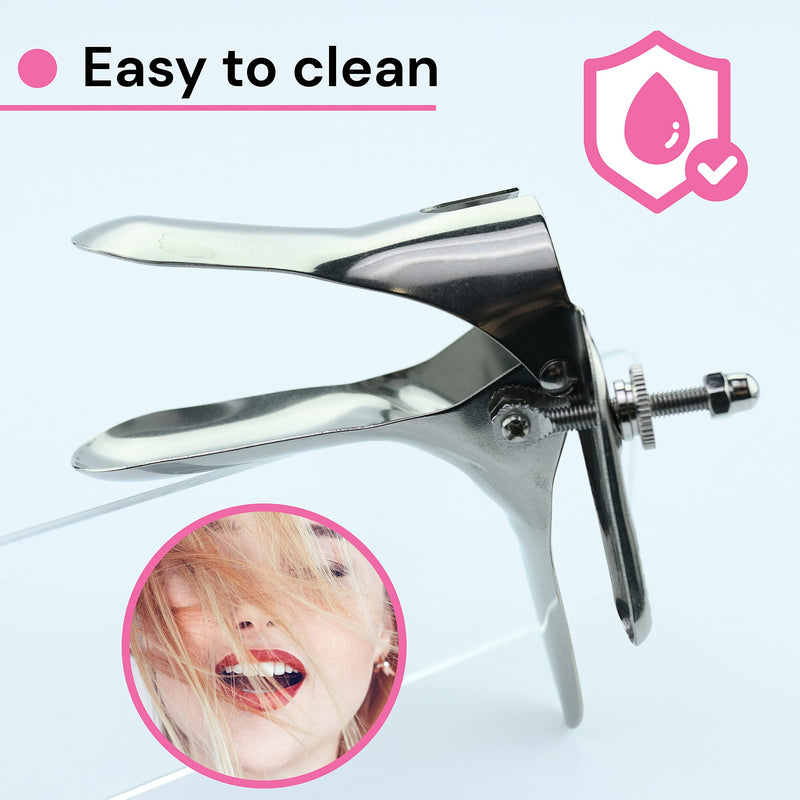 FOPS I09-1 Metal Vaginal Dilator Speculum for Women Vaginal Spreader Diameter 11 cm Vaginal Speculum Spreader Gynecologist Tunnel Labia Spreader Women Large Spreader Vaginal Dilator