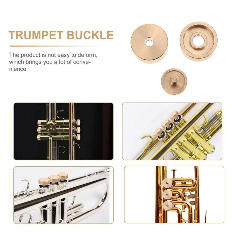 Milisten 1 Set Small upper and lower cover Trumpet Buckle Snap trumpets finger buttons valve screw cap repair tools Button copper washer musical instrument