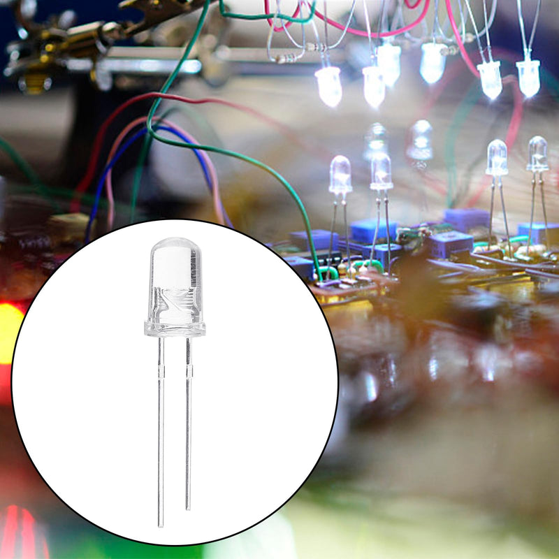 LED Diode 3 mm Light Emitting Diodes Set Warm White Red Blue Green Chartreuse White Orange Purple Pink Yellow Diodes 2 Pin (10 Colours, Pack of 200)