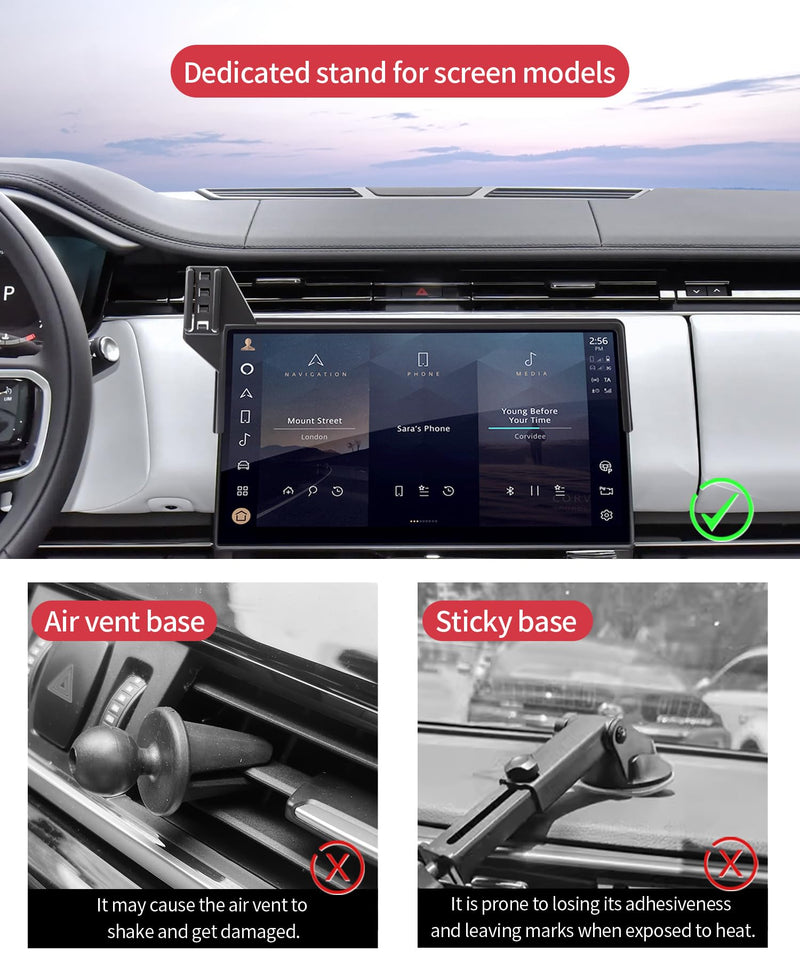 Wireless Charger Car Phone Mount for Land Rover Range Rover/Sport 2023-2026 | 13.1" Screen Magsafe Accessories Fast Charging Magnetic Cell Phone Holder Clip Compatible with iPhone Android, 3D Fit Bracket