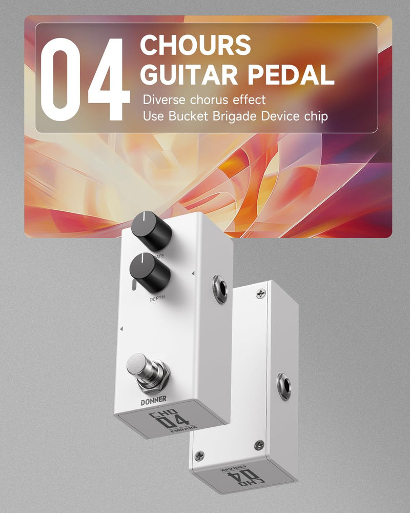 Donner EMBARK 04 Chorus Guitar Pedal, DIY Shell, Electric Guitar, Analog Guitar Effect Pedal, True Bypass