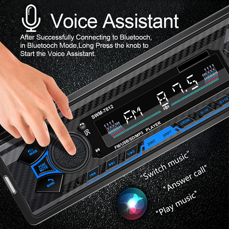 [AUSTRALIA] - Bluetooth Single din car Stereo System for car, 7 inch Universal car Radio System for car,aftermarket car Radio,1 din car Radio,SWC/Subwoorf/BT 