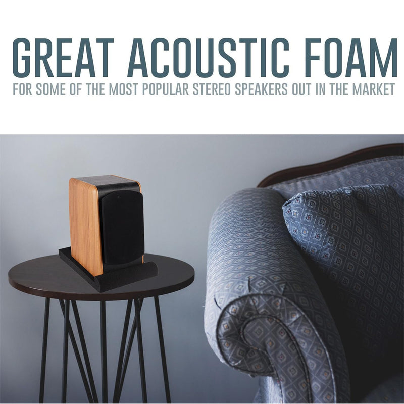 [AUSTRALIA] - Studio Monitor Isolation Pads,High-Density Speaker Pads Suitable for 5 Inch Speakers for most Speaker Stands (Pack of 2,Black) 