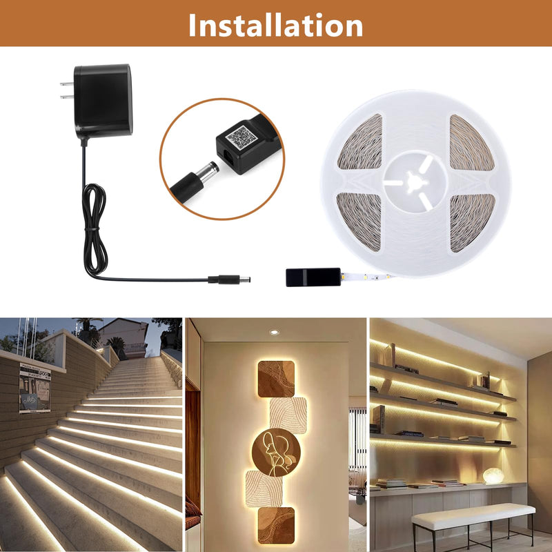 Wefomey White LED Strip Lights, 100ft Dimmable Bright 24V Led Tape Light with Remote and App Control, 2700K-6500K White 1440 LEDs Lights for Bedroom, Kitchen, Ceiling (1 Rolls of 100ft) 1 Rolls of 100ft