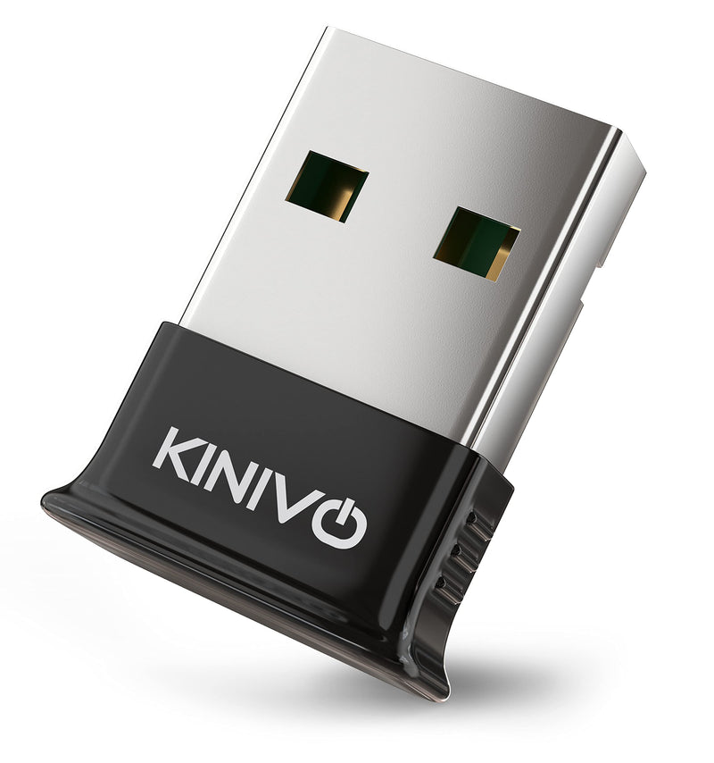 Kinivo BTH220 Bluetooth Stereo Headphones with BTD-400 USB Bluetooth PC Adapter (Black, Bluetooth 4.0, Compatible with Windows, Raspberry Pi, Linux, Wireless Music Streaming and Hands-Free Calling)