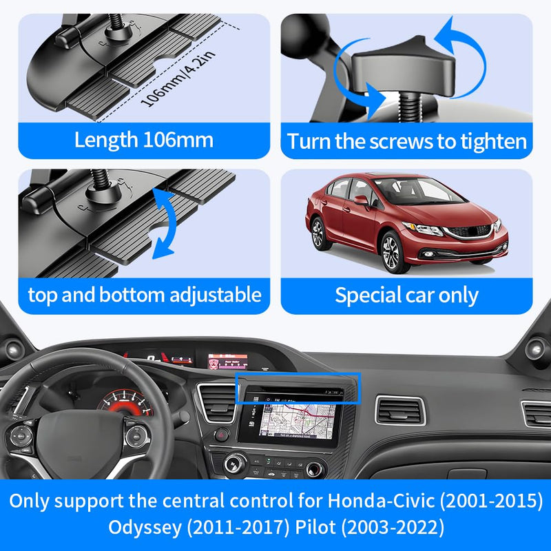 Car CD Slot Phone Mount for Honda Civic 2001-2015，Odyssey 2011-2017，Pilot 2003-2022 Automobile Interior Accessories Best Cellphone Holder Cell Phones Screen Stand Mobile Cradle Dashboard Accessory