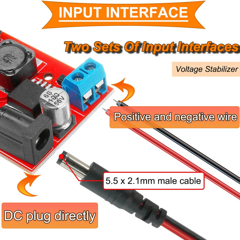 2PCS LM2596S Dual USB Port DC-DC Step Down Module 9V/12V/24V/36V to 5V Car Charger Solar 3A Power Supply Module Dual USB Output 150KHZ